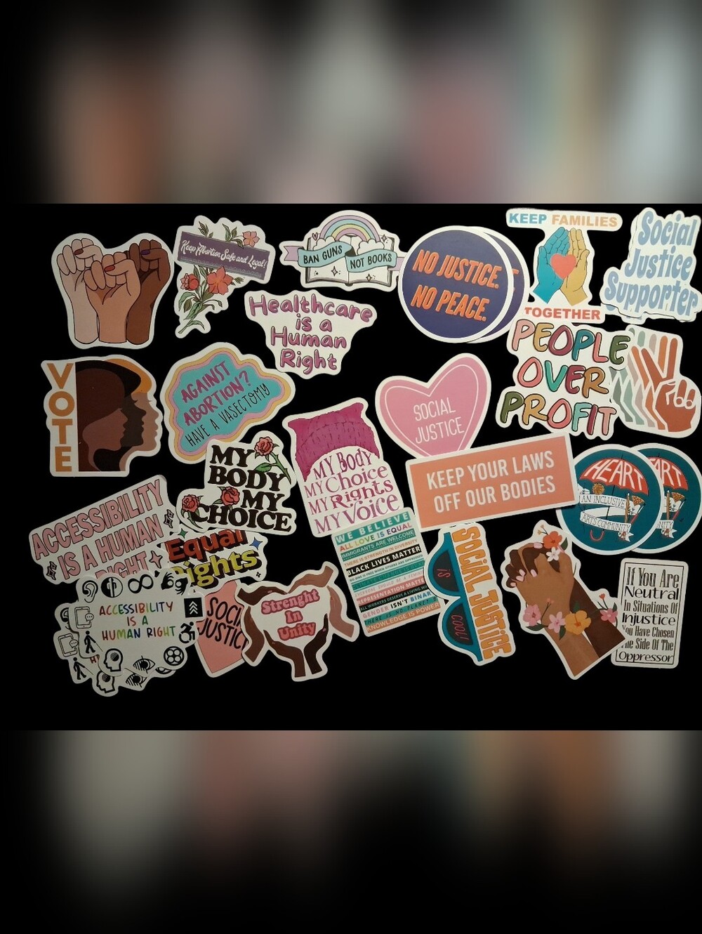 Social Justice Sticker Pack - Pink, Purple & Multicolor